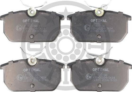 Optimal BP-09460 - Brake Pad Set, disc brake www.autospares.lv