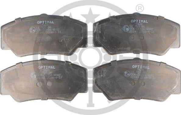 Optimal BP-09428 - Bremžu uzliku kompl., Disku bremzes autospares.lv