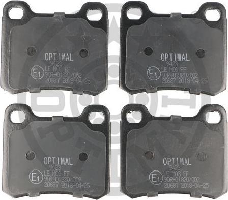 Optimal BP-09423 - Bremžu uzliku kompl., Disku bremzes www.autospares.lv