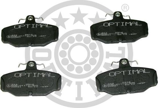 Optimal BP-09512 - Bremžu uzliku kompl., Disku bremzes www.autospares.lv