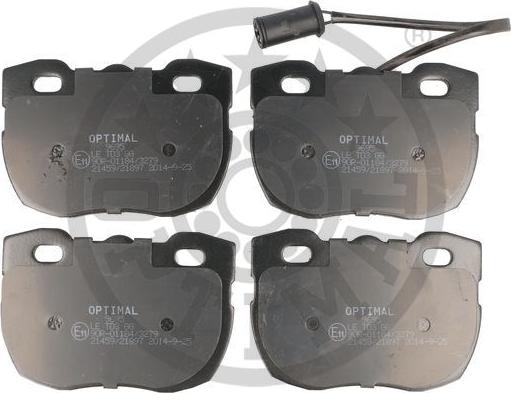 Optimal BP-09695 - Тормозные колодки, дисковые, комплект www.autospares.lv