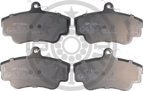 Optimal BP-09623 - Bremžu uzliku kompl., Disku bremzes www.autospares.lv