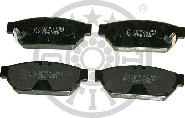 Optimal BP-09862 - Тормозные колодки, дисковые, комплект www.autospares.lv