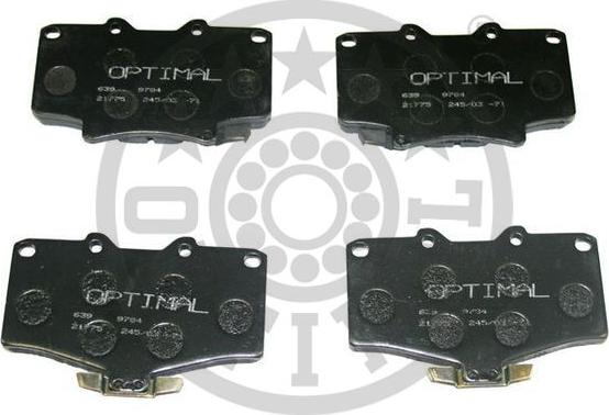 Optimal BP-09880 - Тормозные колодки, дисковые, комплект www.autospares.lv