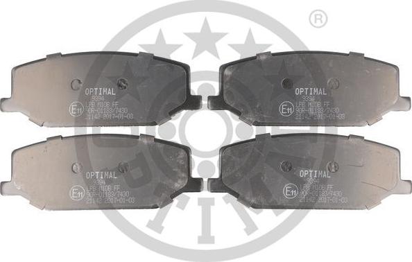 Optimal BP-09394 - Brake Pad Set, disc brake www.autospares.lv