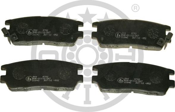 Optimal BP-09792 - Тормозные колодки, дисковые, комплект www.autospares.lv