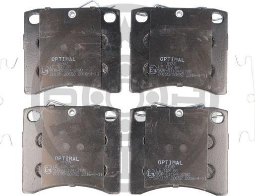 Optimal BP-09760 - Bremžu uzliku kompl., Disku bremzes www.autospares.lv