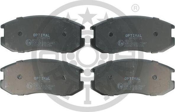 Optimal BP-09714 - Тормозные колодки, дисковые, комплект www.autospares.lv