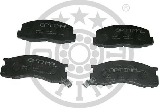 Optimal BP-09734 - Тормозные колодки, дисковые, комплект www.autospares.lv