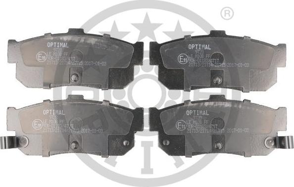 Optimal BP-09728 - Bremžu uzliku kompl., Disku bremzes autospares.lv