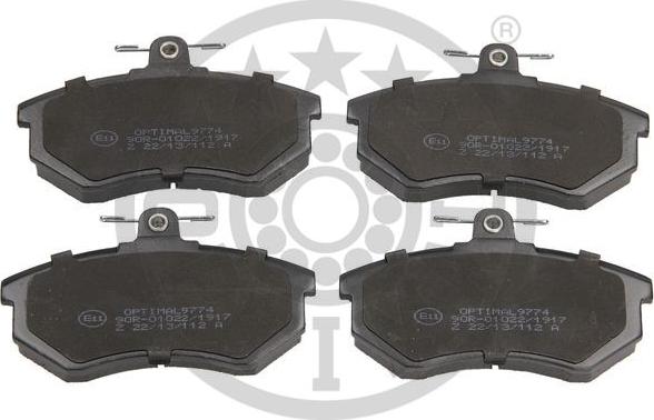 Optimal BP-09774 - Brake Pad Set, disc brake www.autospares.lv