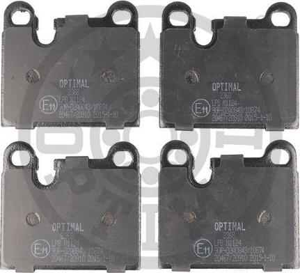 Optimal BP-02368 - Bremžu uzliku kompl., Disku bremzes autospares.lv