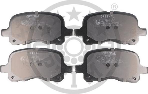 Optimal BP-10211 - Brake Pad Set, disc brake www.autospares.lv