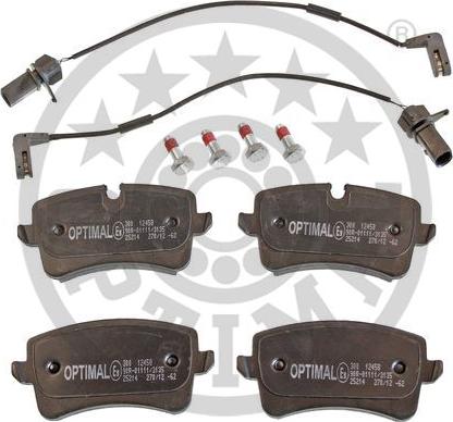 Optimal BP-12458 - Bremžu uzliku kompl., Disku bremzes www.autospares.lv