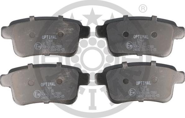 Optimal BP-12464 - Bremžu uzliku kompl., Disku bremzes www.autospares.lv