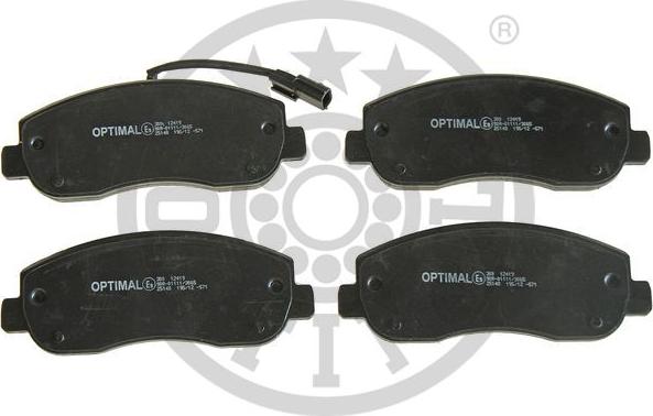 Optimal BP-12419 - Bremžu uzliku kompl., Disku bremzes www.autospares.lv