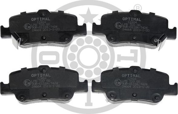 Optimal BP-12484 - Brake Pad Set, disc brake www.autospares.lv