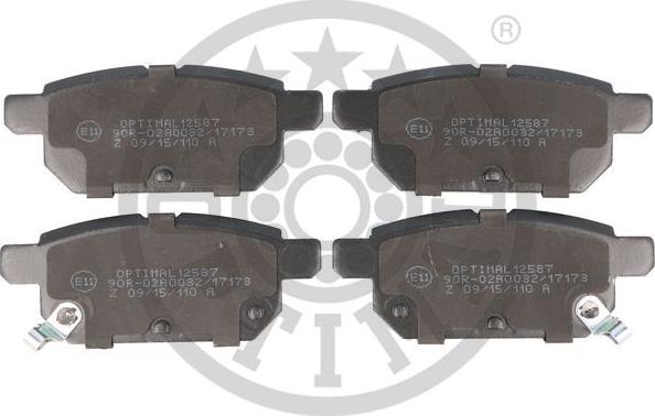 Optimal BP-12587 - Brake Pad Set, disc brake www.autospares.lv