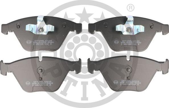 Optimal BP-12539 - Brake Pad Set, disc brake www.autospares.lv