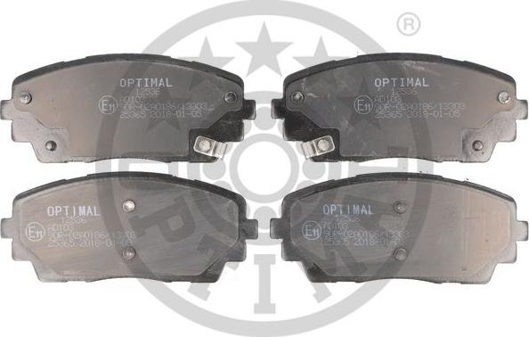 Optimal BP-12536 - Тормозные колодки, дисковые, комплект www.autospares.lv