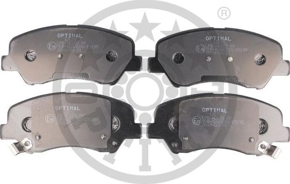 Optimal BP-12672 - Bremžu uzliku kompl., Disku bremzes autospares.lv