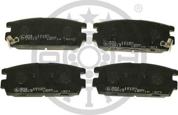 Optimal BP-12190 - Тормозные колодки, дисковые, комплект www.autospares.lv