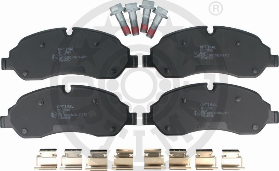 Optimal BP-12885 - Bremžu uzliku kompl., Disku bremzes autospares.lv