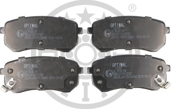 Optimal BP-12355 - Bremžu uzliku kompl., Disku bremzes autospares.lv