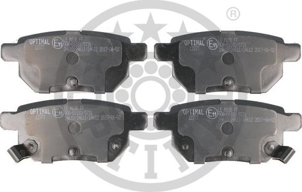 Optimal BP-12377 - Brake Pad Set, disc brake www.autospares.lv