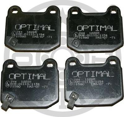 Optimal BP-12265 - Brake Pad Set, disc brake www.autospares.lv