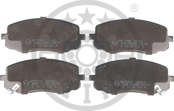 Optimal BP-12283 - Тормозные колодки, дисковые, комплект www.autospares.lv