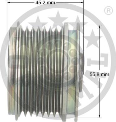 Optimal F5-1056 - Pulley, alternator, freewheel clutch www.autospares.lv