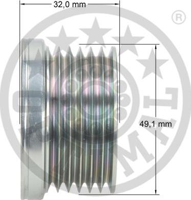 Optimal F5-1053 - Шкив генератора, муфта www.autospares.lv