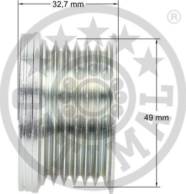 Optimal F5-1064 - Pulley, alternator, freewheel clutch www.autospares.lv