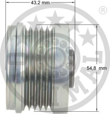 Optimal F5-1062 - Pulley, alternator, freewheel clutch www.autospares.lv