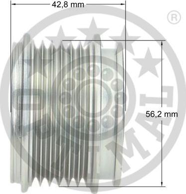 Optimal F5-1004 - Piedziņas skriemelis, Ģenerators www.autospares.lv