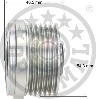 Optimal F5-1039 - Pulley, alternator, freewheel clutch www.autospares.lv