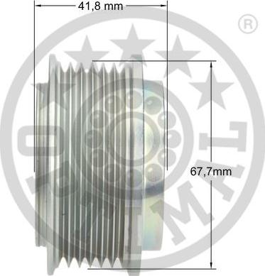 Optimal F5-1031 - Piedziņas skriemelis, Ģenerators www.autospares.lv