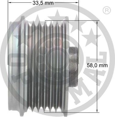 Optimal F5-1191 - Piedziņas skriemelis, Ģenerators www.autospares.lv