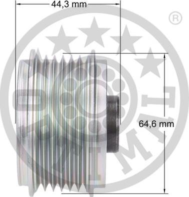 Optimal F5-1168 - Piedziņas skriemelis, Ģenerators autospares.lv