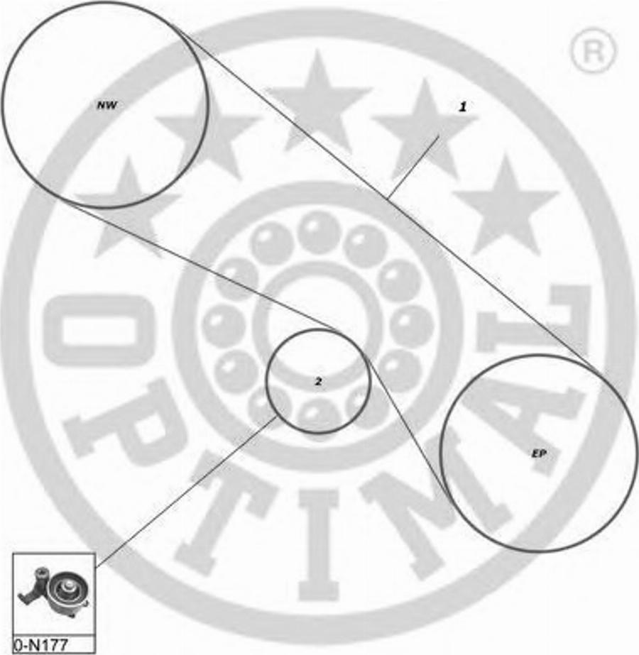 Optimal SK-1647 - Zobsiksnas komplekts www.autospares.lv