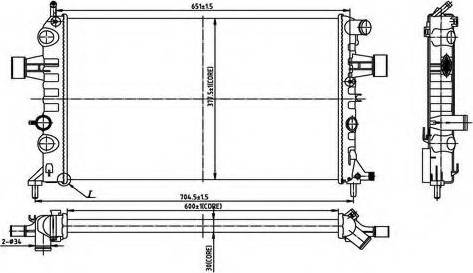 Ordonez 2066009 - Radiators, Motora dzesēšanas sistēma www.autospares.lv