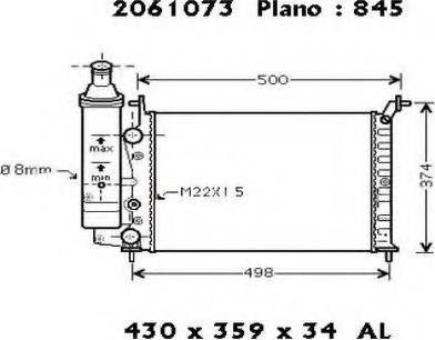 Ordonez 2061073 - Radiators, Motora dzesēšanas sistēma www.autospares.lv