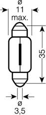 Osram 6418ULT - Kvēlspuldze, Numura apgaismojuma lukturis autospares.lv