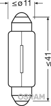 Osram 6413 - Kvēlspuldze, Salona telpas apgaismojums www.autospares.lv