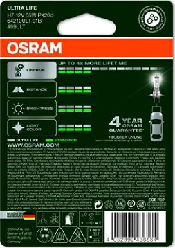 Osram 64210ULT-01B - Bulb, spotlight www.autospares.lv