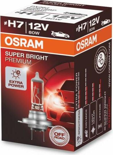 Osram 62261SBP - Kvēlspuldze, Tālās gaismas lukturis www.autospares.lv