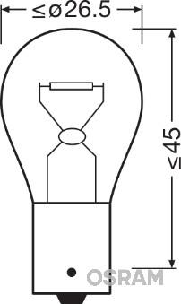 Osram 7508LDR-01B - Kvēlspuldze, Bremžu signāla / Aizm. lukturi www.autospares.lv