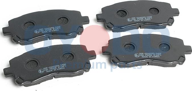 Oyodo 10H7009-OYO - Тормозные колодки, дисковые, комплект www.autospares.lv