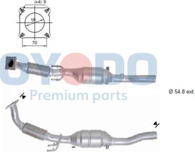 Oyodo 10N0049-OYO - Katalizators www.autospares.lv